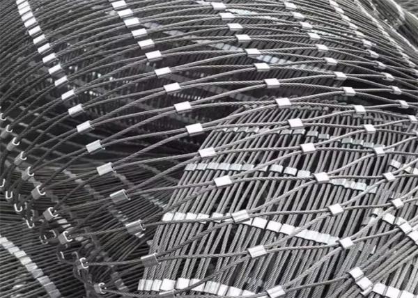 Ferrule Type 100 Meter Length Stainless Steel Wire Rope Mesh For Fall Protection