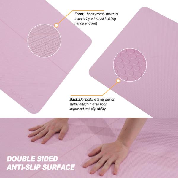 Environmentally Friendly 2mm Travel Size Yoga Mat , Folding Printed Yoga Mat