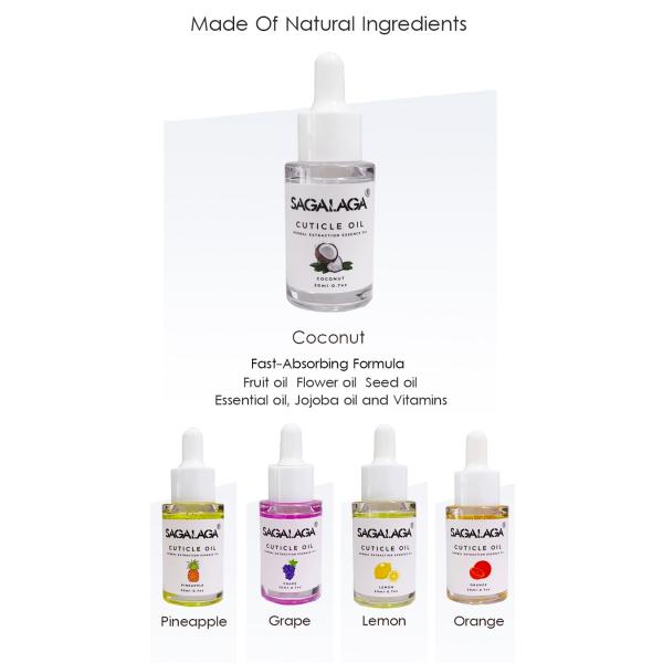 MSDS Certified Scentless Cuticle Oil with Vitamin E and Vitamin B Healthy Formulate Private Label Sagalaga Natural Nails