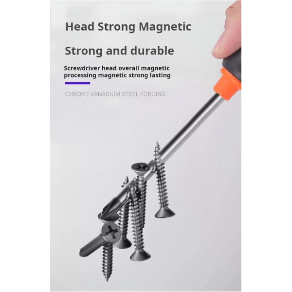 180 мм ударная нескользящая многоцелевая отвертка с сильным магнитным наконечником