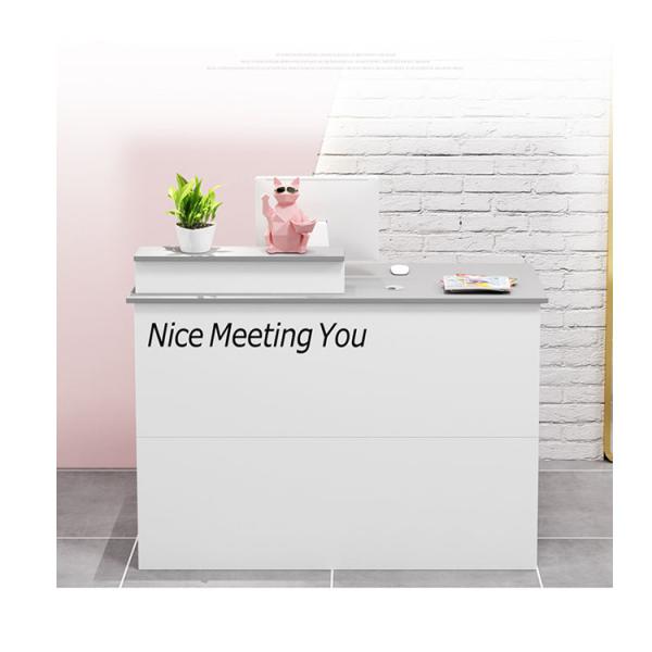 Retailer Shops Reception Counter with Wooden Checkout Store Counters and Front Simle Desk
