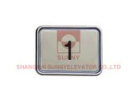 Square Stainless Steel elevator Push Button Switch DC 12-36V Plastic Frame
