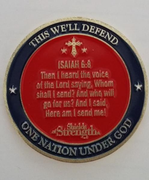 45mm dia. Double-sidedUSA ARMY zinc alloy COIN with soft enamel