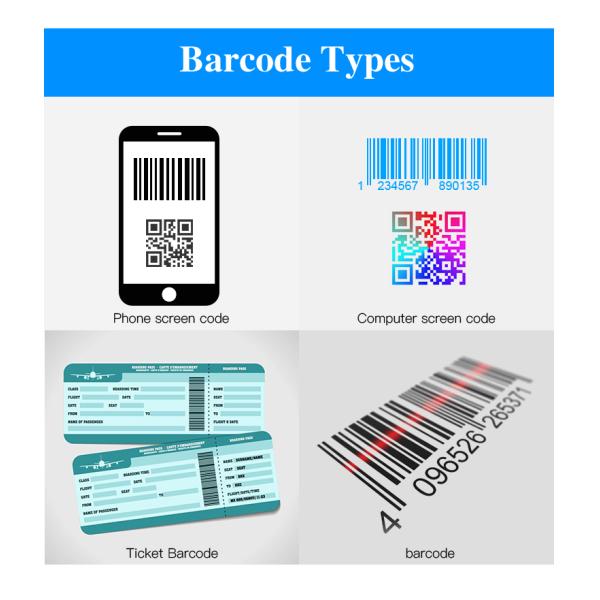 USB Cable Handheld 2D Barcode Scanner Wired 640x480 Resolution Anti-Drop