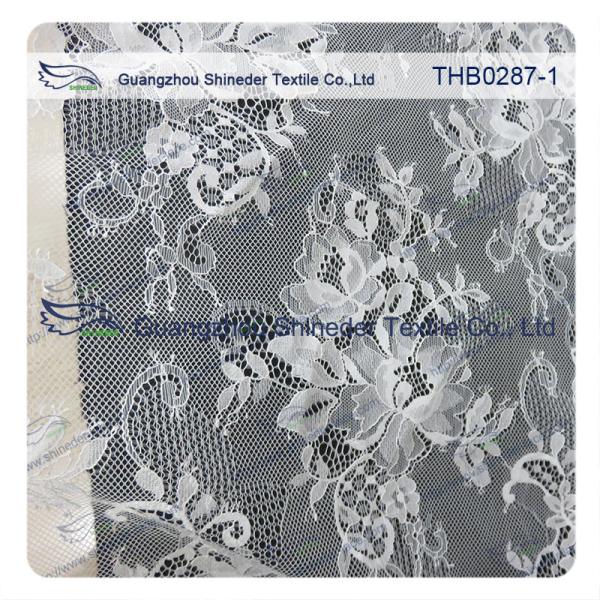 Light Two-tones Colors Polyester & Nylon Chantilly Lace for Wedding & garment dress