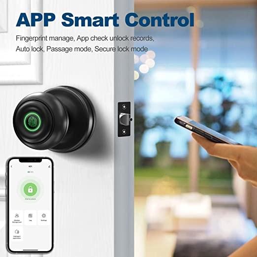Electronic Fingerprint Biometric Security Door Lock For Bedroom Apartment