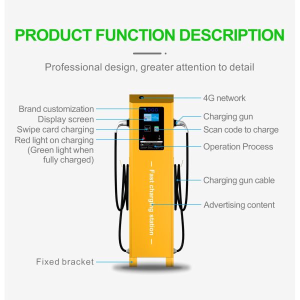 3Phase 4G AC Electric Fast Charging Stations Equipment 380V