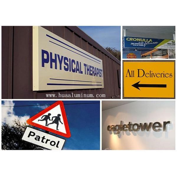 Outside 4x8 Aluminum Composite Sign Board Flat Surface For Gallery