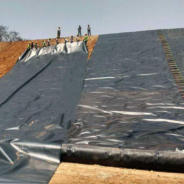 0.75-2.5mm HDPE Geomembrane Pond liner For Landfill Fish Shrimp Pond Dam Landfill Liner Mines