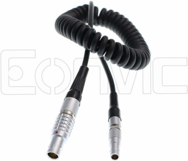 Eonvic 5 PIN Male to 4 PIN Male TIME Code Coiled Cable RED Epic Camera Ambient LOCKIT Box