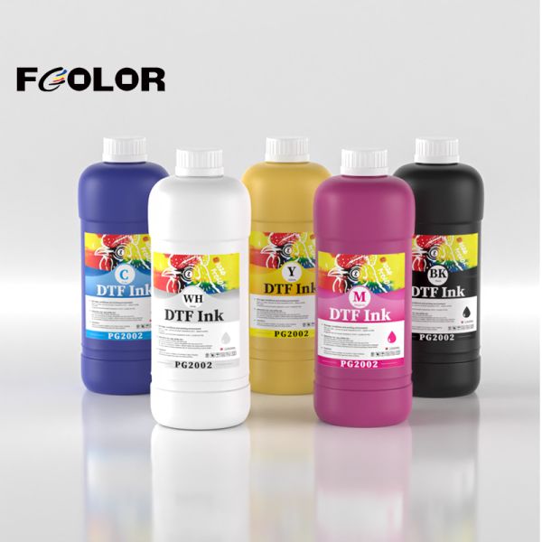 Fcolor High Quality Wholesale CMYK White Color 1000ML DTF Pigment Ink for Digital T-Shirt Transfer Printing