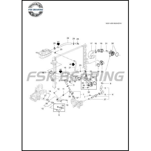 25193922 55565334 1338030 Para Encore 13 Base del termostato salida de agua
