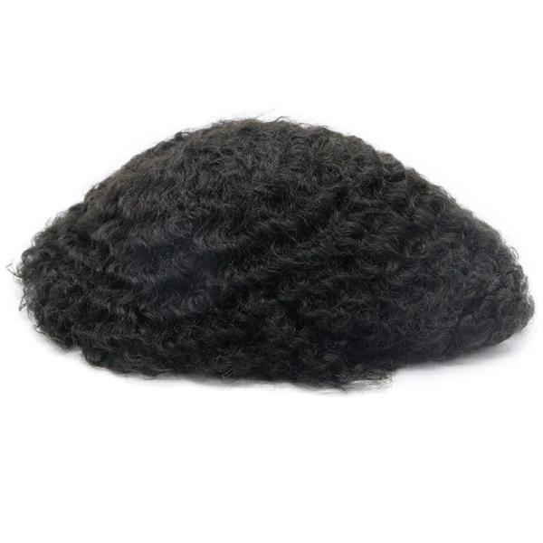 Male Toupee Natural Hairline Black Male Wigs Real Hair Adjustable