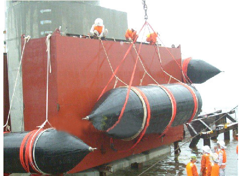 Pneumatic Boat Marine Salvage Airbags Working Pressure 0.17 - 0.33MPa
