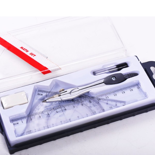 Factory Direct Wholesale 7pcs School Math Geometry Box