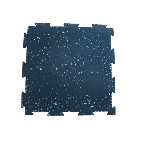 Anti Slip Gym Interlocking Rubber Flooring Blue 500x500mm