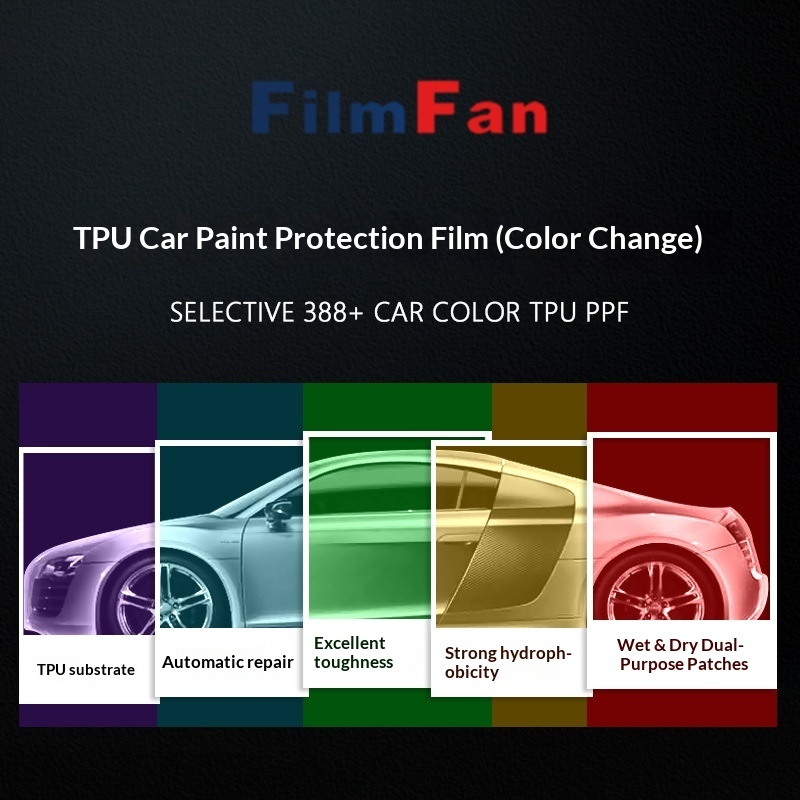 Car PPF TPU color modification film, vehicle film, PPF film, PPF carbon fiber, PPF color-changing film (dry installation)