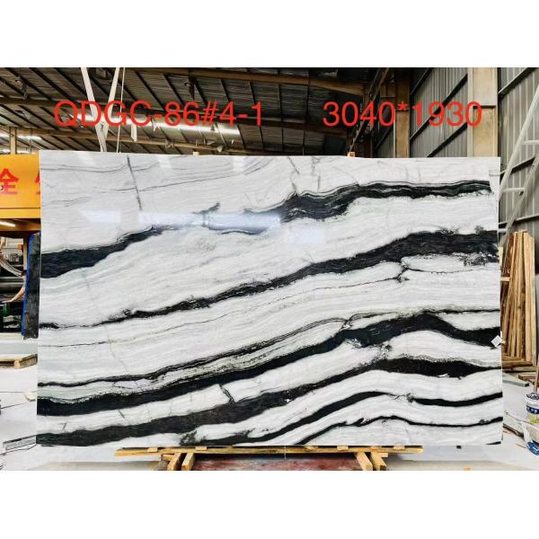 Brazil Panda White Marble Luxury Stone Book-match Background Feature Wall Luxurious Flooring Stone