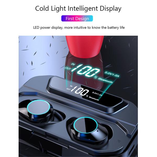 Наушники Ipx7 стерео наушника G02tws 5,0 Bluetooth 9d беспроводные делают наушники водостойким (с поручая случаем 3300mAh)