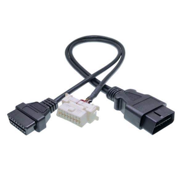 16 Pin OBD2 Y Cable OBD Extension Cable Cord Diagnostic Tool Adapter for Auto Car Vehicle Truck 24V For Opel Year 2000-2008