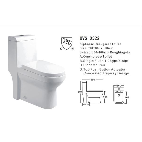 Полностью застекленное Trapway вытянуло потребление отлива туалета