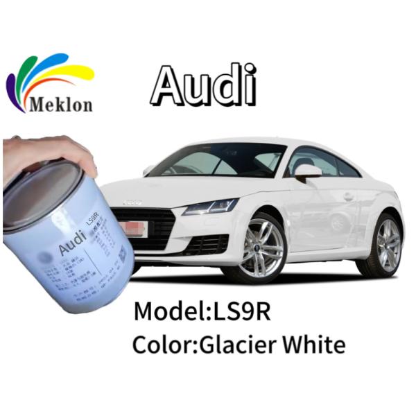 Стабильная безвредная готовая смешанная автомобильная краска, влагостойкая Audi Glacier белая краска