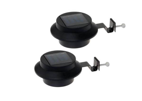Solar Outdoor Black Solar Powered Outdoor Garden LED Roof Gutter Light