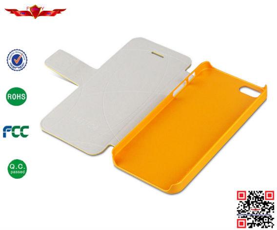 Hot Selling 100% Qualify Colorful PU Wallet Leather Cover Case For Iphone 5 5S Durable