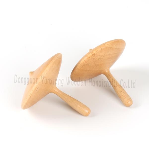 Custom Wooden Spin Tops Gyroscopes Montessori Sensory Toys