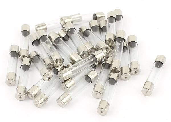 6.35x30mm Quick Blow Fast Acting Car Glass Tube Fuse 6.3Amp 250VAC 125VAC For Inline PCB Mount Fuse Holder Clip
