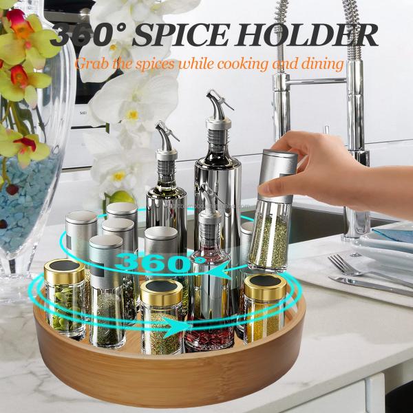 10 дюймовый бамбуковый ленивый Сьюзан поворотный стол для кухни столешницы функциональный и дизайн