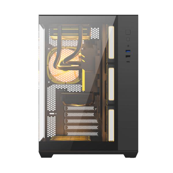 Computer Case Supports EATX/ATX / Micro-ATX / Mini-ITX/BTF Motherboards With 0.6mm SPCC Steel And Dual-side Tempered Glass