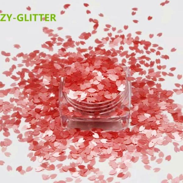 Die Cutting Printing Matte Shaped Glitter Poly Flower Petals Glitter Shape Perfect for Wedding Table Decorations