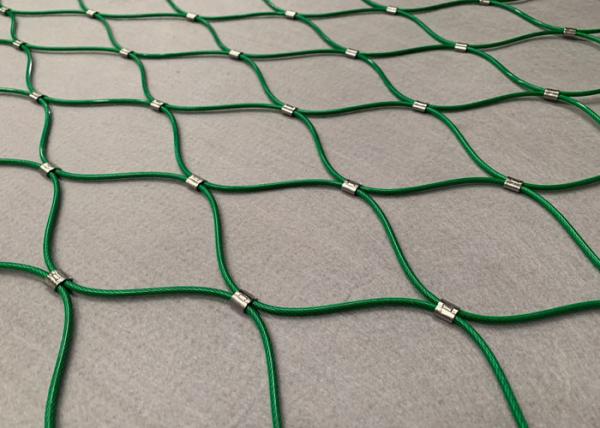 SS304 Safety Protection Flexibility Stainless Steel Rope Mesh With Ferrule