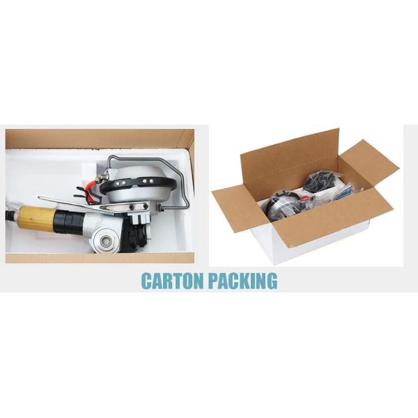 Handheld Combination Pneumatic 16mm 19mm Steel Strap Buckled Strapping Machine with 460*250*160MM Packing Type Wooden Box