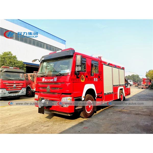 Пожарная машина спасения Howo 4x2 аварийная со складывая краном