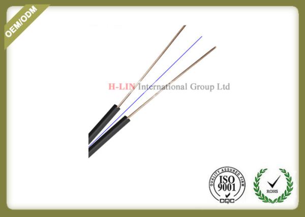 1core FRP FTTH Indoor Fiber Optic Drop Cable GJXH with Black or White jacket color
