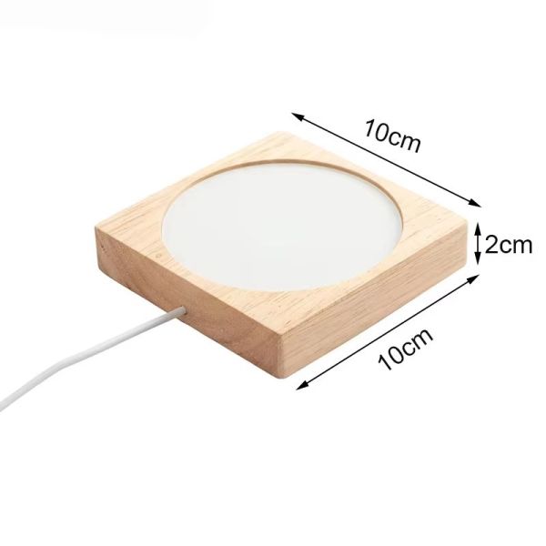 Warm White LED Base Sublimation PET Blanks LED Night Light For Heat Press