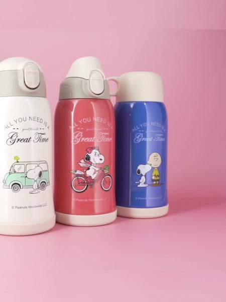 600ml Double Walled Kids Stainless Steel Water Bottle With Straw