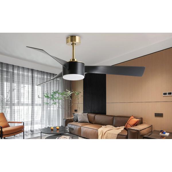 Smart Energy Saving 52 Inch Ceiling Fan Lighting In Black