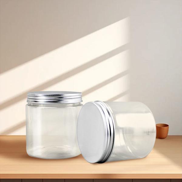 Customization Plastic Clear 17oz 20oz PET Wide Mouth Coffee Bean Storage Salad Dessert Sealed Dry Fruit Jars for Food Packaging