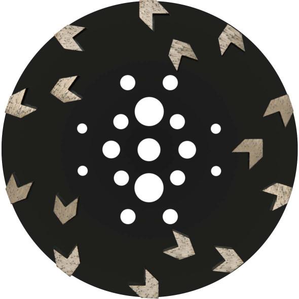 250mm Concrete Grinding Plate Grit 30 Soft Bond For Wet / Dry Grinding