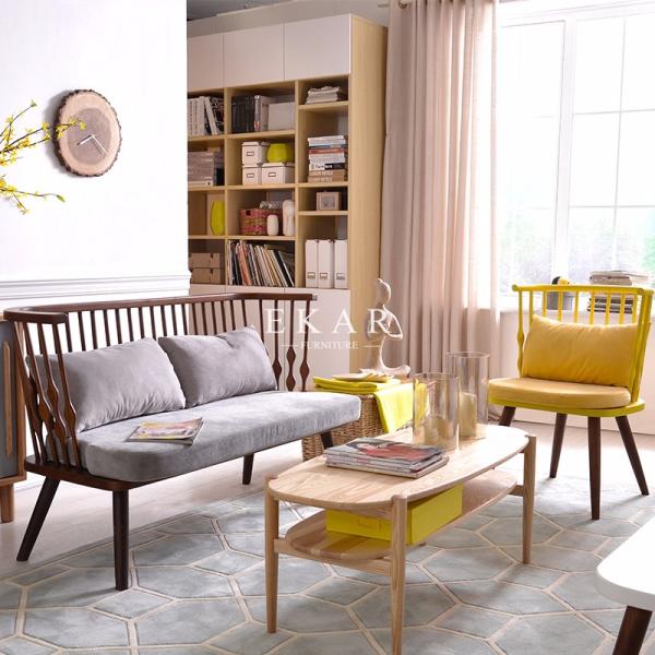 Italy Modern Designs Wooden Fabric New Model Corner Sofa