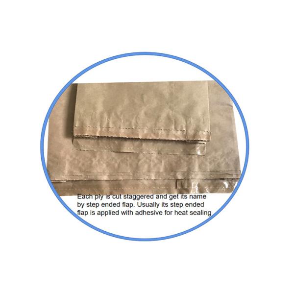 Качество еды бумажные мешки 25 Kg Multiwall для упаковывая муки хлеба