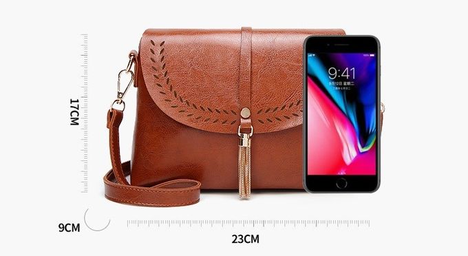 Сумки кожи PU тела ретро Tassel раковины взаимные