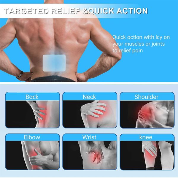 Hydrogel Cooling Pain Relief Patch Chinese Plaster 10x14cm Physical Compress Cold Gel