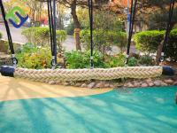 El patio del color del cáñamo balancea la cuerda del poliéster del puente el 150mmx2.5m para los niños