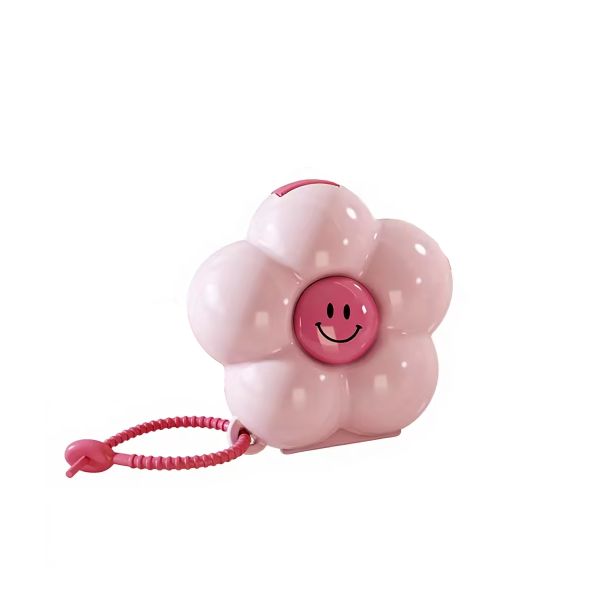 Cute Petal-Shaped Medicine Box, Pink 4-Compartment Portable Pill Organizer,