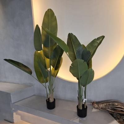 Árvore de banana realista para decoração de casa e escritório