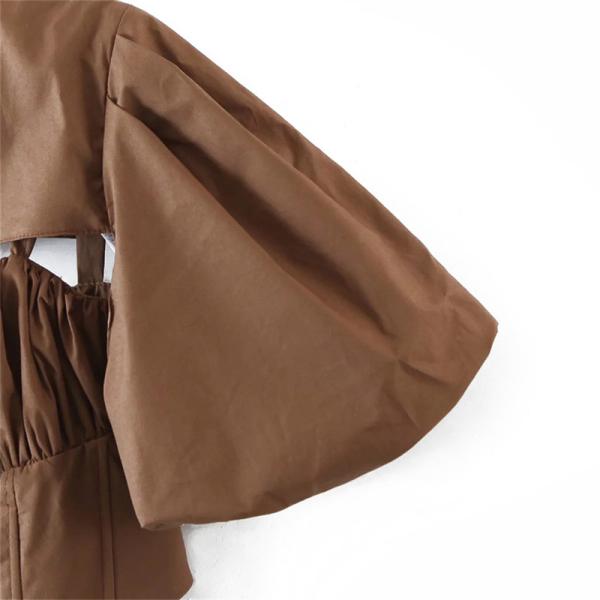 Футболка винтажной старшей светлой роскошной фальшивки темного Брауна костюма слинга темперамента двухкусочная